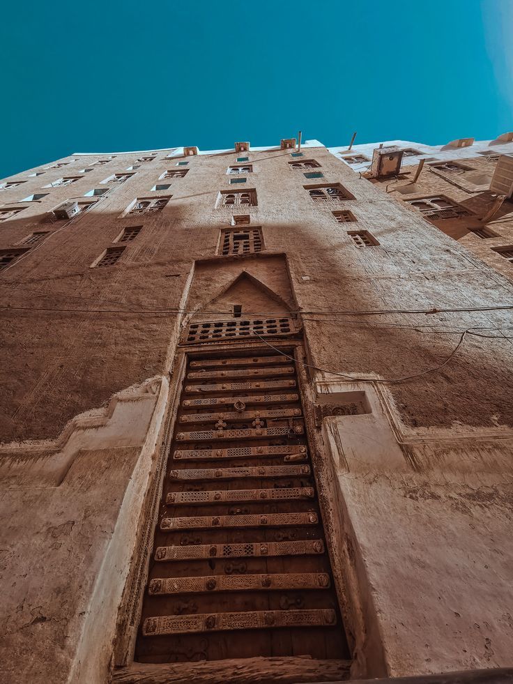 Traditional wooden door in Shibam Hadramout.