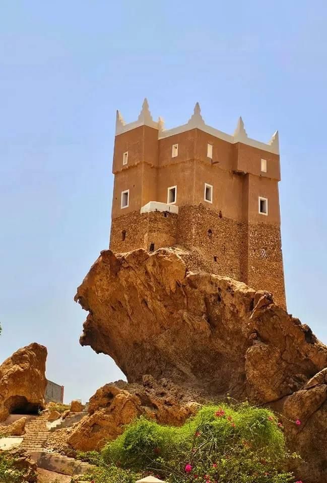 Al-Ghwayzi Fort historical landmark in Mukalla Hadramout during the day