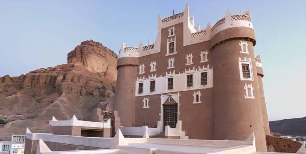 Al-Falas Fort on a rocky hill in Seiyun, Hadhramaut, Yemen
